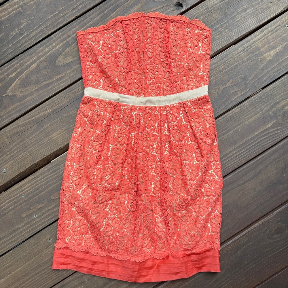 BHLDN - Orange Lace Dress